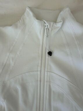 lululemon athletica Women's White Scuba Zip-Up Bomber Jacket size 6